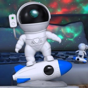 چراغ خواب کهکشانی اسپیکردار مدل فضانورد موشک سوار ROCKET ASTRONAUT