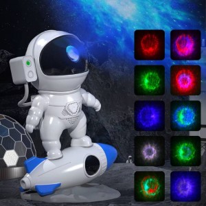 چراغ خواب کهکشانی اسپیکردار مدل فضانورد موشک سوار ROCKET ASTRONAUT