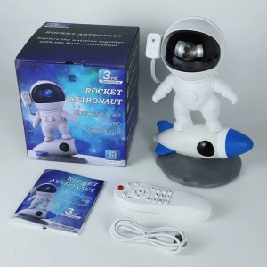 چراغ خواب کهکشانی اسپیکردار مدل فضانورد موشک سوار ROCKET ASTRONAUT