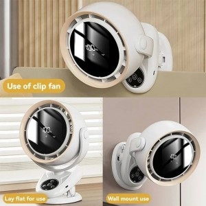 پنکه رومیزی  گیره ای شارژی هوشمند مدل F7 Multifunctional Fan