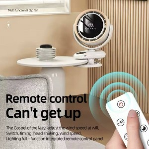 پنکه رومیزی  گیره ای شارژی هوشمند مدل F7 Multifunctional Fan