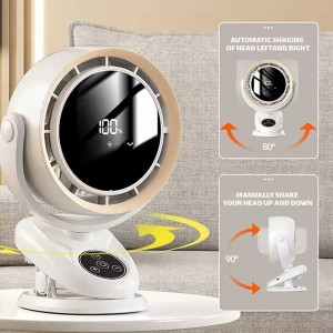 پنکه رومیزی  گیره ای شارژی هوشمند مدل F7 Multifunctional Fan