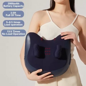 ماساژور گردن و کمر شارژی سه‌بعدی R19 با گرم‌کن | CLAMPING MASSAGE PILLOW