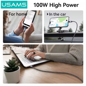 کابل سوپر فست شارژ تایپ سی به تایپ سی 100وات مدل  Usams -Sj750