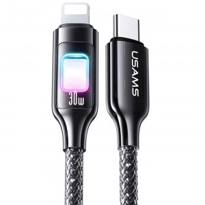 کابل آیفونی فست شارژ تایپ سی به لایتنینگ 30 وات 1.2 متری یوسامز مدل SJ749