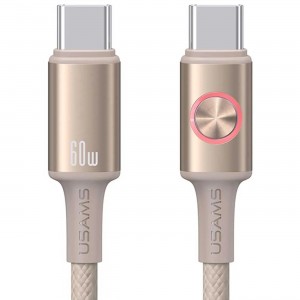 کابل فست شارژ تایپسی به تایپسی 60 وات 1.2 متری یوسامز SJ752