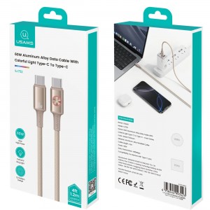 کابل فست شارژ تایپسی به تایپسی 60 وات 1.2 متری یوسامز SJ752