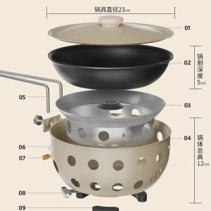 اجاق گاز و ماهیتابه کمپینگ قابل حمل