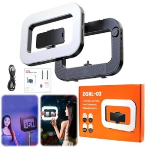 رینگ لایت حلقوی پایه دار و دستی مدل ZGRL-02  