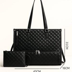 کیف دستی دوکاره زنانه (اداری - عایق حرارتی) به همراه کیف پول کوچک