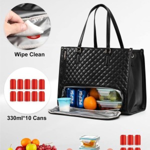 کیف دستی دوکاره زنانه (اداری - عایق حرارتی) به همراه کیف پول کوچک