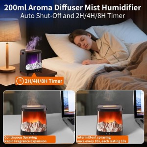 چراغ خواب و بخور سرد طرح کوه و سحابی شفق قطبی مدل D631