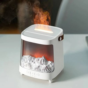 چراغ خواب و بخور سرد طرح کوه و سحابی شفق قطبی مدل D631