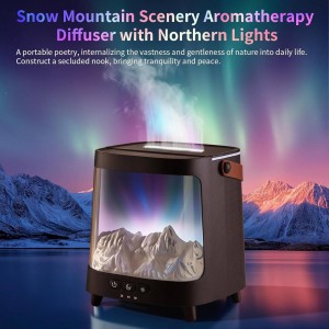 چراغ خواب و بخور سرد طرح کوه و سحابی شفق قطبی مدل D631