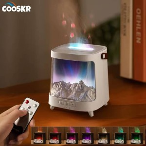 چراغ خواب و بخور سرد طرح کوه و سحابی شفق قطبی مدل D631