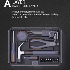 کیت ابزار برقی و دستی ۹۱ پارچه JIMIHOME (سری ABC) دارای دریل شارژی 12 ولت