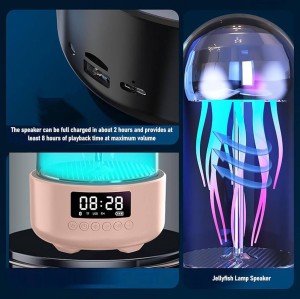 اسپیکر بلوتوث و چراغ خواب عروس دریای  به همراه ساعت دیجیتال کد 1660