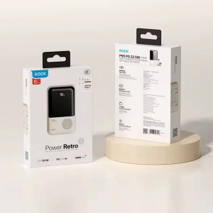 پاور بانک ظرفیت 20000 توان 22.5 وات دارای کابل راک مدلROCK P99 کد 1761