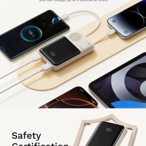 پاور بانک ظرفیت 20000 توان 22.5 وات دارای کابل راک مدلROCK P99 کد 1761