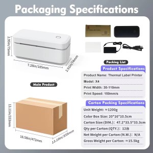 پرینتر حرارتی لیبل‌زن Thermal Label Printer 3inch tdl401 کد 1771