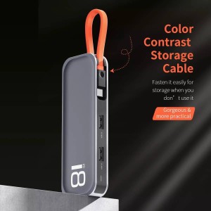 هاب تبدیل چند کاره ۸ پورت راک مدل Type-C Rock TR03 کد 273