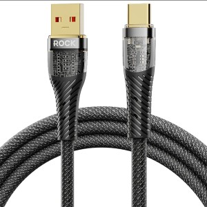 کابل شارژ و انتقال داده 100 وات USB به Type-C  راک مدل  ROCK Z21  کد 1759