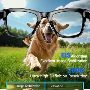 عینک هوشمند AI با دوربین HD دارای قابلیت ضبط تصاویر و ویدئو و دستیار صوتی هوشمند و ترجمه همزمان مدل m02 کد 1775