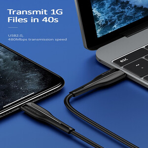 کابل تبدیل USB-C به لایتنینگ یوسمز مدل U38 SJ405 طول 1 متر