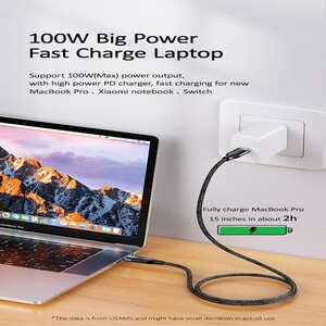 کابل تبدیل USB-C یوسمز مدل US-SJ400 U31 طول 1.2 متر