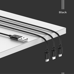 کابل تبدیل USB به microUSB /لایتنینگ/USB-C یوسمز مدل US-SJ324s طول 1 متر
