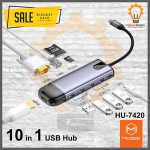 هاب 10 پورت USB-C مک دودو مدل HU-742