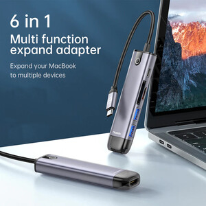 هاب 6 پورت USB-C مک دودو مدل HU-7740