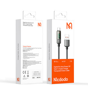 کابل USB به USB-C مک دودو مدل Digital Pro Auto Power Off طول 1.8متر