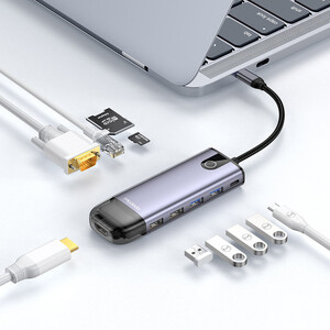 هاب 10 پورت USB-C مک دودو مدل HU-7420