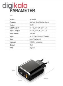 شارژر دیواری مک دودو مدل CH-717