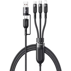 کابل تبدیل USB/USB-C به MicoUSB/ USB-C / لایتنیگ مک دودو مدل CA-8800 100W PD طول 1.2 متر