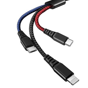 کابل تبدیل USB به microUSB / لایتنینگ / USB-C مک دودو مدل CA-6220 طول 1.2 متر