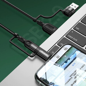 کابل تبدیل USB-C/USB به لایتنینگ/USB-C مک دودو مدل Multifunctional PD 60w طول 1.2 متر