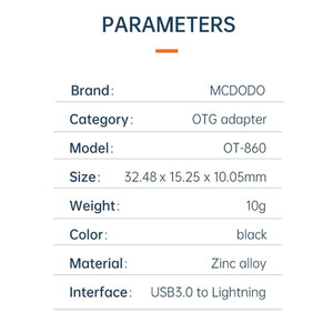 مبدل USB به لایتنینگ مک دودو مدل OT-8600UDisk