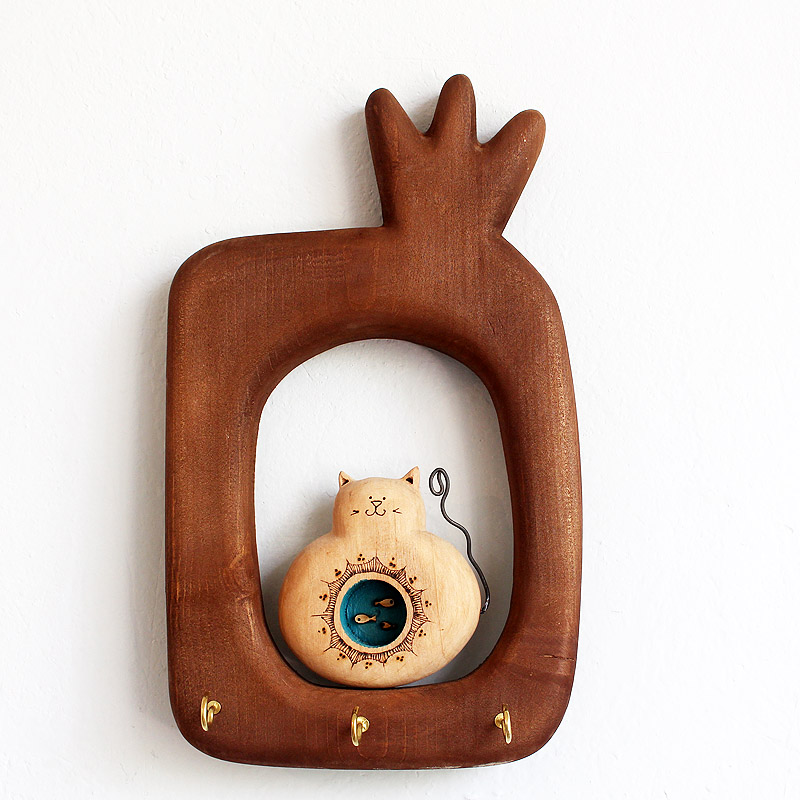 قاب جاکلیدی اناری گربه ماهی به دل