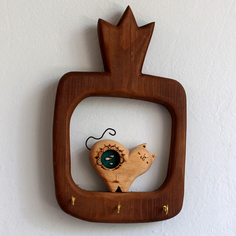 قاب جاکلیدی اناری گربه ماهی به دل