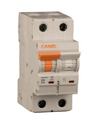 کلید مینیاتوری تک پل با نول C25 مدل EP8 1P+N