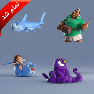 مجموعه 4 تایی اکشن فیگورهای پسر دلفینی