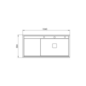 سینک ظرفشویی استیل توکار یک لگنه کن مدل BCN305