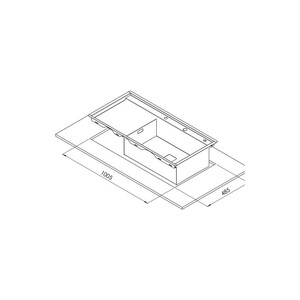 سینک ظرفشویی استیل توکار یک لگنه کن مدل BCN305