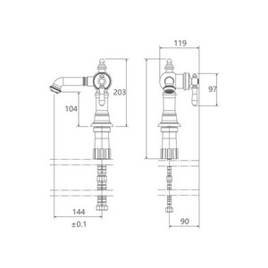شیر روشویی شودر مدل بیزانس