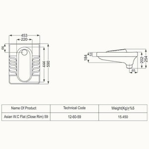 توالت زمینی مروارید مدل النا