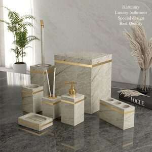 ست سرویس بهداشتی 7 پارچه هارمونی مدل رویا ماربل HA کد TP767