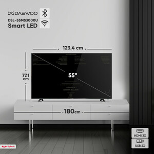 تلویزیون 55 اینچ ال ای دی هوشمند دوو مدل DSL-55MS3000U