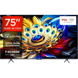 تلویزیون کیو ال ای دی هوشمند تی سی ال مدل 75C655 سایز 75 اینچ